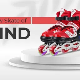 galaxy hi tech Size Adjustable PU Wheels Aluminum-Alloy Skates with LED Flash Light, In-line Skates - Size 6 to 14 year UK image 5