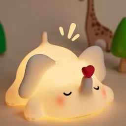 unzag Animal Rechargeable Desk Children SleepLamp Usb SiliconeTap-Control Led Elephant Night Lamp-picture-37