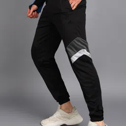 qalm brothers Men Solid Black Track Pants image 3