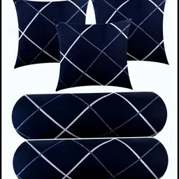 jayog enterprise Microfibre Bolster Pack of 5 Geometric 3 CUSHION 2 BOLSTER-picture-34