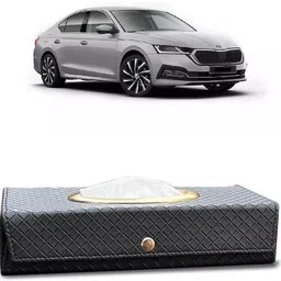 brothertwo Car Tissue Box Holder with 100 Tissue For Skoda Octavia Vehicle Tissue Dispenser image 1