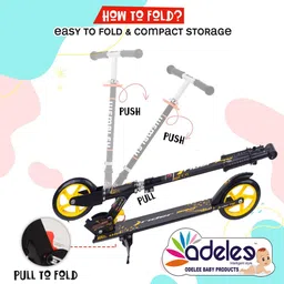 odelee Rider Pro Scooty with Side Stand, 3 Adjustable Height Kids Scooter image 4