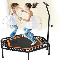 iris Fitness 45 inch Mini Trampoline with Adjustable Handrail Handle Bar Trampoline-picture-19