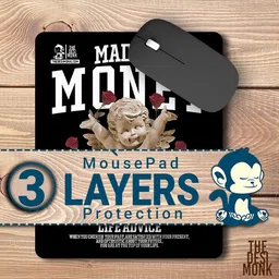 The Desi Monk Made Of Money Anti Skid Mouse Pad for Laptops and Computers Non Slip Base Mousepad image 4