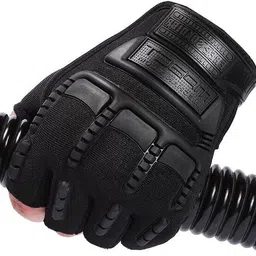 creekmom Hand Protection Tactical & Breathable Half Fingers Bike Riding Gloves for Riders Riding Gloves image 4