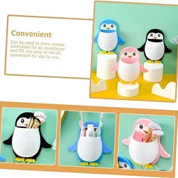 shreejee Plastic Penguin Design Wall Mounted Storage Organizer for Bathroom/Kitchen Etc x3.67 Storage Basket-picture-46