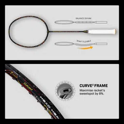 hundred Power Surge 20 Black Strung Badminton Racquet image 5