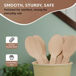 ggt Disposable Wooden Ice-cream Spoon Set image 3