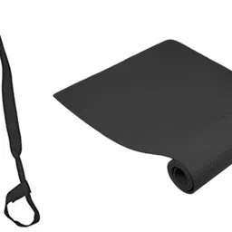 fit byte YOGFIT Eco Friendly Yoga Mat Enhanced Balance Comfort Grip With Belt (Black) Black 3 mm Yoga Mat-picture-33