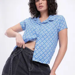 glitchez Women Regular Fit Printed Casual Shirt-picture-12