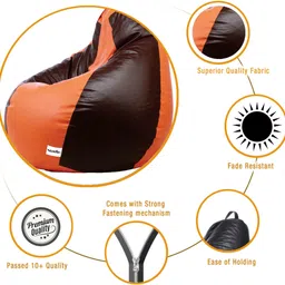 flipkart perfect homes studio XXL Tear Drop Bean Bag Cover (Without Beans) image 3