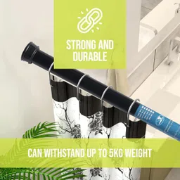 homecloud Black Curtain Rods Metal image 4