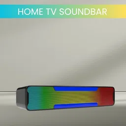 GUGGU Megabar (PORTABLE HOME TV SOUNDBAR) Dynamic Thunder Sound With RGB LightYJ247 20 W Bluetooth Soundbar-picture-18