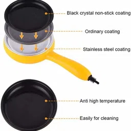 amazing mall Multi Egg Frying Pan Electric Frying Breakfast Machine with Handle 2 in 1 Single Layer Egg Boiler Steamer Cooker With Handle and Capacity of 7 Eggs Egg Cooker image 2