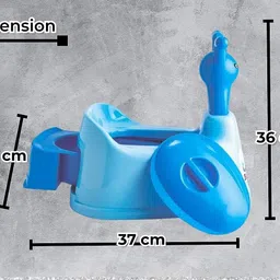 exponiq Baby Potty Training Seat Potty Toilet Chair Removable Tray & Closing Lid Potty Seat image 2