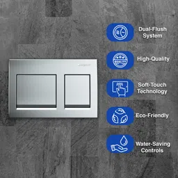 geberit Flush Plate | Matt Chrome | 115.045.46.3 | Compatible with Concealed Cistern | Flush Tank Lever image 3