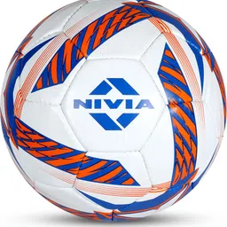 nivia Combo Shining Star Football Black & White (Size - 5) with Ball pump Football - Size: 5-picture-21
