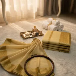 sudev fashion Unstitched Net/Lace Multipurpose Running Fabric Geometric Print image 2