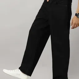 ntrook Men Straight Fit Mid Rise Black Jeans-picture-26
