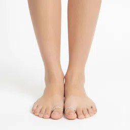 jottajoy BOLD PLAIN TOERING HAND CRAFTED GERMANSILVERS Brass Toe Anklet image 4