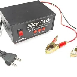 goodsbazaar 12 Volt 4 Amp Battery Charger for Charging 6AH to 88 AH Battery UPS Car Bike Zataka Machine Battery Charger Car SUV Auto Battery Charger Jump Starter 12v Square Wave Inverter-picture-19