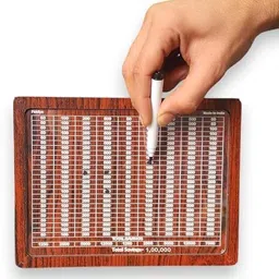 sancorp Datar Sales Wooden Money Box with GOLD Border Coin Bank image 2