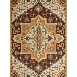 presto Gold Traditional Wool 4 ft x 6 Hand Tufted Carpet image 2