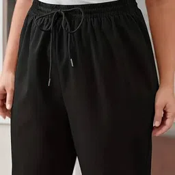 stockton Women Solid Black Track Pants image 3