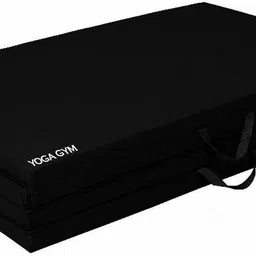 hackerx Gym/ Gymnastics/ Traveling/Tumbling High Destiny Foam Foldable Black 12 mm Yoga Mat image 4