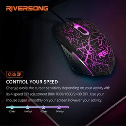 Riversong GM01C Click XP Wired Ambidextrous Optical Gaming Mouse image 4