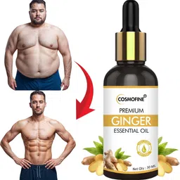 cosmofine Ginger Essential Oil for Excess Fat Burn, Hair Growth, Skin Care, Aromatherapy-picture-15