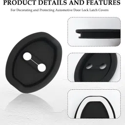 jiyancreation Door Locks Guard Stopper Set Universal for Most Cars Auto Accessories (Black) Car Door Panel-picture-13