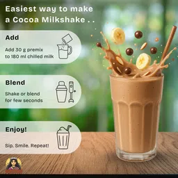 nairuti vyutpadan Cocoa Bliss Milkshake Premix | Rich Chocolate Drink Mix | Instant Shake image 2