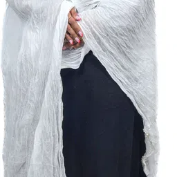 Pure Cotton Solid White Women Dupatta-image-85
