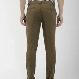 the indian garage co. Men Slim Fit Grey Cotton Blend Trousers image 3