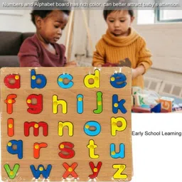 plus shine Wooden atoz Letter Learning Board Educational English Small Alphabets Puzzle Toy image 2