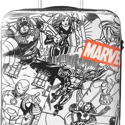 marvel Small Cabin Suitcase (48 cm) 4 Wheels - Novex Original Avengers Hard Sided Polycarbonate Kids Trolley Bag 18" - Black image 4