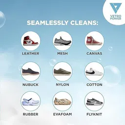 Vetro Power Sneaker Cleaner Foam | Instant Shoe Cleaning for Suede, Canvas & More Cleaner image 4