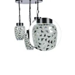 new era White Metal 3 Light Cluster Hanging Lights image 5