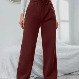 beastrends Women Solid Brown Track Pants image 4