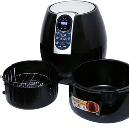 stok Digital Air Fryer 4 Liter 1500-Watt with Smart Rapid 3D Air Technology with Free Double Layer Grill (Black) Air Fryer image 3