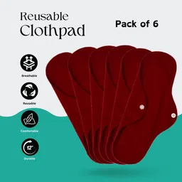 caredone Mahroon Cloth Pads| Reusable & Washable Sanitary Pads Sanitary Pad-picture-27