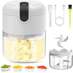 nuvex Wireless USB Chopper Mincer Garlic Chopper Food Processor(250 ML) Electric Vegetable & Fruit Chopper-picture-16