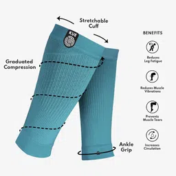 kue Calf Compression Sleeve for Men & Women (L/XL) Knee Support image 3