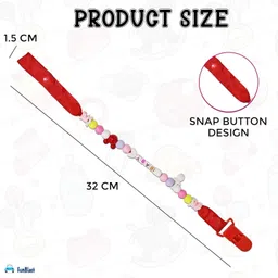 funblast Nipples Children Holder Pacifier Clip - Adjustable New Baby Beads Chain Rope Dum Teether image 3