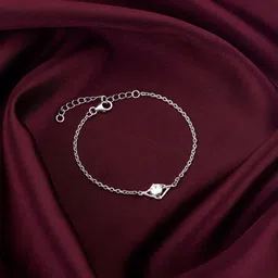 giva Sterling Silver Zircon Rhodium Bracelet-picture-26