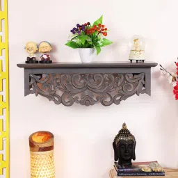 MDF Wall Shelf In Grey By The Urban Store image 1