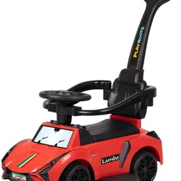 Lambo Plus 3-in-1 Ride-On Car for Kids | Push Ride on with Music & LED Lights Car Non Battery Operated Ride On-image-77