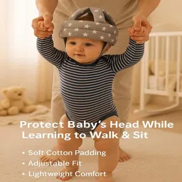 snugnibble SafeHead Star Protection Grey Series Foam Nature Baby Pillow Pack of 1 image 5