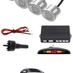 zplus Universal 4 Silver Reverse Parking Sensor With LED Display For Cars-32 Safety of Passengers/Car One Alarm Kit-1279 Parking Sensor-picture-32